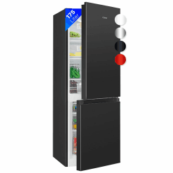 Bomann® Kühlschrank mit Gefrierfach | Energieklasse E | 143cm | Kühl Gefrierkombination leise 39 dB | 3 Ablagen & 3 Schubladen | Türanschlag wechselbar | 175L Kühlgefrierkombi | KG 320.2 schwarz Angebot bei HelloDeals