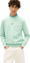 Tommy Hilfiger Herren Sweatshirt Tommy Logo ohne Kapuze L Green (Crushed Mint) Angebot bei HelloDeals