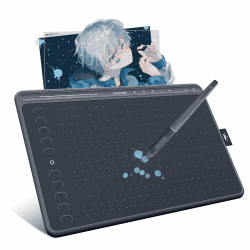 HUION HS611 Grafiktablett, 10,2 x 6,36 Zoll Professionelles Zeichentablett, Batterieloser Digitaler PW500-Stift, Ausgestattet mit Multimedia-Touch-Tasten, Einstellbare Lautstärke, Musik Abspielen,Grau 10.2 x 6.36 Pouces Gray Angebot bei HelloDeals