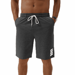Kurze Hosen Herren Sweatshorts Herren Baumwolle，Sommer-Sportshorts mit Taschen & elastischem Bund für Casual ，Jogging ，Training Dunkelgrau XXL Angebot bei HelloDeals