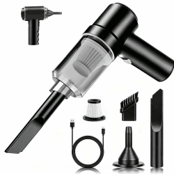 SCOVEE Handheld Staubsauger, Mini Tragbar Staubsauger, 20000PA Leistung, Super Leistungsstarke 4-in-1 Multifunktionalität, Einfach zu tragen, Geeignet für Büro, Auto, Zuhause, Büro Schwarz-01 Angebot bei HelloDeals