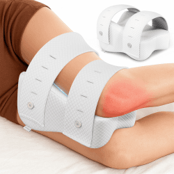 Kniekissen für Seitenschläfer I Orthopädisches Bein-Kissen für schmerzfreien Schlaf I Ergonomisches Lagerungskissen aus visco-elastischem Memory-Schaum I atmungsaktiver Bezug (Weiß) Angebot bei HelloDeals