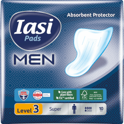 IASI Men Super Level 3, Einlagen für leichten bis mittelschweren Harnverlust bei Männern, 10 Stück Level 3 (10 Stück) Angebot bei HelloDeals