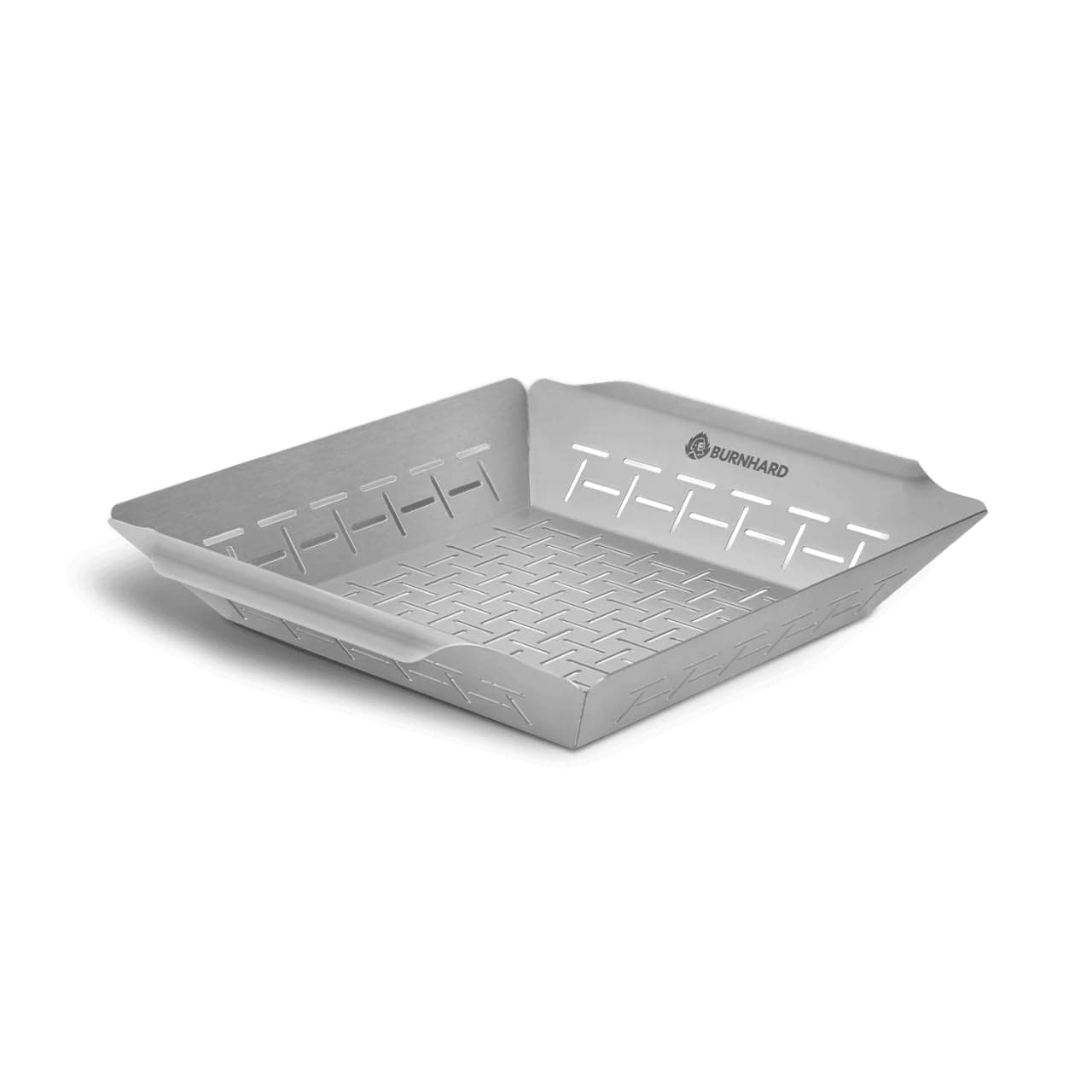 BURNHARD® Grillkorb 35,5 x 30 x 5,5 cm aus Edelstahl für Gemüse, Fleisch und Fisch, Gemüsekorb für Gas-, Elektro- und Holzkohlegrill, spülmaschinenfest, rostfrei Angebot bei HelloDeals