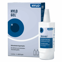 HYLO GEL Augentropfen bei trockenen Augen, langanhaltend, mit Hyaluronsäure, Doppelpackung 2x10 ml 10 ml (2er Pack) Angebot bei HelloDeals