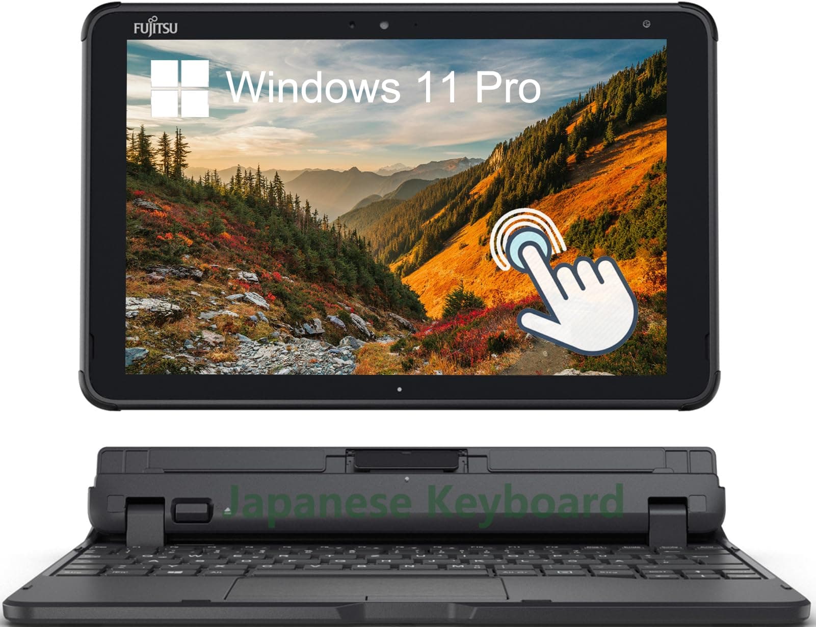 Fujitsu Stylistic Q5010 Touchscreen Tablet PC, 10,1 Zoll FHD (1920x1200), Intel Celeron N4020, 4GB RAM, 64GB eMMC, japanische QWERTY-Tastatur, Windows 11 Pro (Generalüberholt) Angebot bei HelloDeals