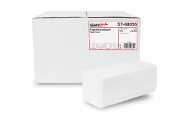 SemyTop Papierhandtuch, ZZ-Falz, 24 x 21 cm, 2-lagig, 3200 Blatt, ST-88056, Weiß 3200 Single Angebot bei HelloDeals