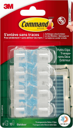 Command Transparente Lichterketten-Clips für den Außenbereich, 8 Clips, 10 Klebestreifen - Dekorieren ohne Löcher und Bohren Aussen Angebot bei HelloDeals
