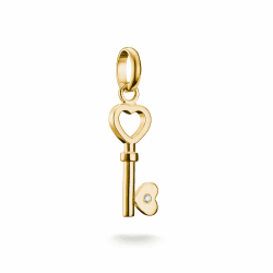 THOMAS SABO Charm Club Connect Charms– 925 Silber Charm Anhänger Glück & Liebe Motive Schlüssel gold Angebot bei HelloDeals