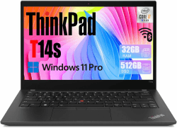 Lenovo Thinkpad T14s Gen 2 Business Laptop, 14 Zoll FHD Notebook, Intel Core i7-1185G7, 32 GB RAM, 512 GB SSD, US QWERTY Tastatur, Windows 11 Pro (Generalüberholt) Angebot bei HelloDeals