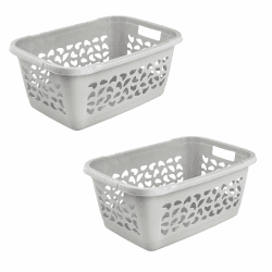 keeeper jost 2x Wäschekorb, Luftdurchlässiges Dekor, 52 l, Nordic Grey Nordic Grey 2x 52 L Angebot bei HelloDeals