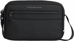 Tommy Hilfiger Herren Crossbody Bag Tasche mit Metall-Logo, Schwarz (Black), Einheitsgröße Angebot bei HelloDeals