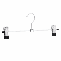 Amazon Basics Hosen- und Rockbügel aus Metall, mit Clips, 20er-Pack, Chromfarben Angebot bei HelloDeals