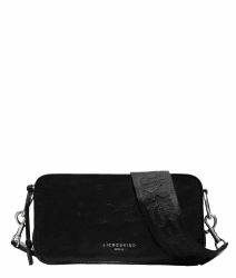LIEBESKIND Berlin Umhängetasche „Clarice M“ – Umhängetasche Bag aus Leder mit verstellbaren Schulterriemen – Schultertasche, großzügige Fächer mit Reißverschluss und Knopfverschluss 01 Black Angebot bei HelloDeals
