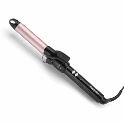 BaByliss 25mm Lockenstab – Satin Touch Beschichtung, 10 Wärmestufen, professionelles Styling-Tool mit integriertem Standfuß, Schwarz & Pink, C325E 25mm Durchmesser Angebot bei HelloDeals