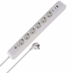Brennenstuhl Steckdosenleiste 6-Fach mit USB und Überspannungsschutz | Mehrfachsteckdose mit 1x USB C PD 20W zum Schnellladen und 1x USB A 20W, Schalter, 2m Kabel, weiß Angebot bei HelloDeals