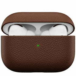 KeyBudz Artisan Leder Schutzhülle für Apple AirPods Pro 1. Generation, Case, Etui, Ledertasche Echtleder, Kopfhörer Ohrhörer Zubehör, braun Schutzhülle Artisan AirPods Pro braun Angebot bei HelloDeals