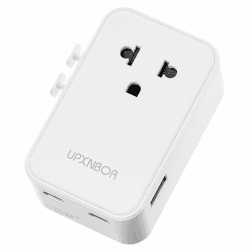 Reiseadapter Weltweit, Ultraflach Universal Travel Adapter 15W | Reisestecker mit 1 USB-A & 2 USB-C, 1 AC-Steckdose, kinderschutzklappe, 10A-Sicherung, EU UK US AU für über 200 Länder Weiß 1 Stück, 15W Angebot bei HelloDeals