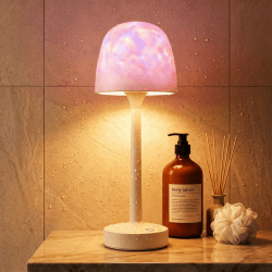 Tischlampe Kabellos, Sternenhimmel Projektor Galaxy, Duschlampe | Polarlicht Lampe, Nachtlicht mit 16 Farben, 2 Schirme, Touch & Fernbedienung, 5300 mAh, IP54, Tischlampe Outdoor & Indoor Beige Angebot bei HelloDeals