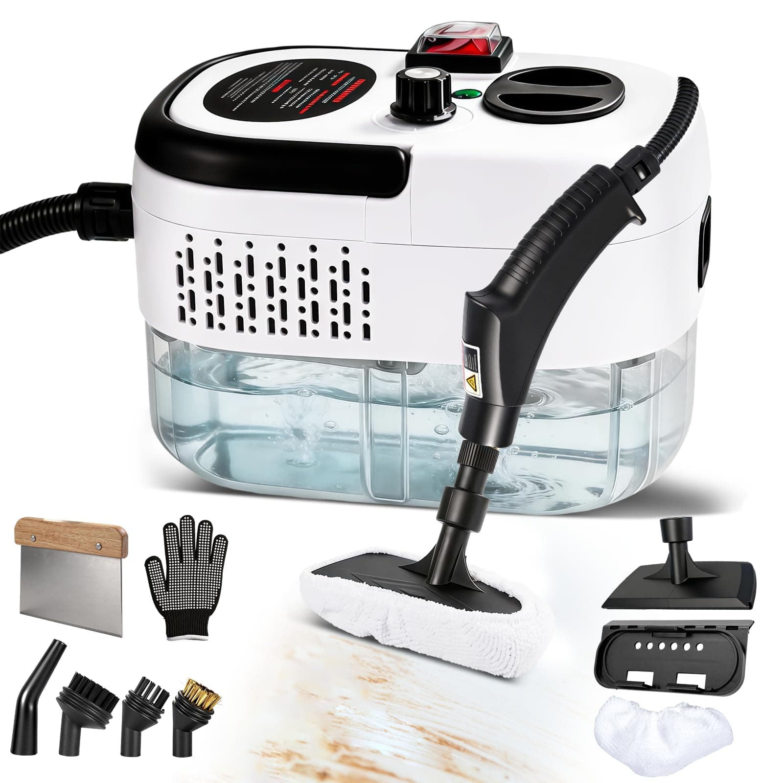 Neu 3-Stufig Einstellbarer Dampfreiniger Handgerät für Alles Haushalt Und Auto, 11s Aufheizzeit, 3bar Steam Cleaner, 1,2l Tank Handdampfreiniger für Autos, Haushalt, Küche, Fenstern,Boden Angebot bei HelloDeals