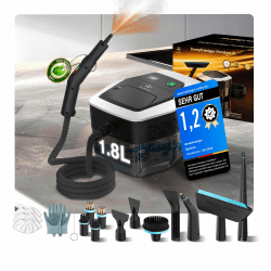 20-IN-1 Dampfreiniger Handgerät【100% Kühler & Akkufreier Griff–Neueste NH Labor-Technik】【99,99% Keimreduktion–SPJ Spitzentechnik】Dampfreiniger für Alles,Steam Cleaner für Fußboden, Sofa Ablack Angebot bei HelloDeals