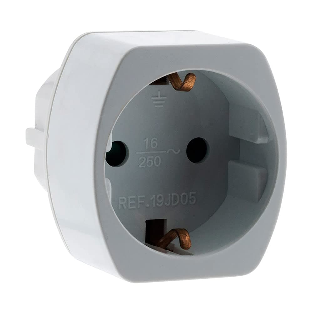 Zenitech - Frankreich-Stecker auf Schuko-Steckdosenadapter - Universelle Kompatibilität für Europäische Geräte - Stoß- und Verschleißfest - Praktische Nutzung - Weiß Einzelpack Angebot bei HelloDeals