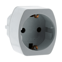 Zenitech - Frankreich-Stecker auf Schuko-Steckdosenadapter - Universelle Kompatibilität für Europäische Geräte - Stoß- und Verschleißfest - Praktische Nutzung - Weiß Einzelpack Angebot bei HelloDeals