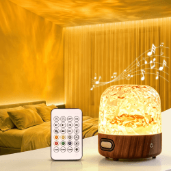 Sternenhimmel Projektor Nachtlicht mit Bluetooth-Lautsprecher | Polarlicht-Lampe, Galaxy Projector Kabellos für Bad, Schlafzimmer & Wohnzimmer, 16 Farben, 2 Schirme, IP54, Geschenk für alle Walnuss-Holzoptik Angebot bei HelloDeals