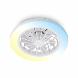 BRILONER - LED Deckenventilator mit Beleuchtung, Fernbedienung, Leiser DC-Motor, 5 Geschwindigkeiten, CCT, Dimmbar, Lampe mit Ventilator, LED Deckenleuchte, Deckenlampe Ventilator, 38 cm, Weiß Angebot bei HelloDeals