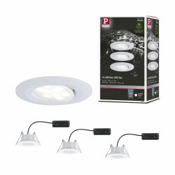 Paulmann 99927 Einbauleuchte LED Calla rund 3x6W Weiß matt schwenkbar 3er-Set Modern Weiß Matt Angebot bei HelloDeals