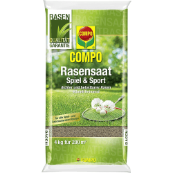 Compo Rasensaat Spiel und Sport, Universelle Rasenmischung, 4 kg, 200 m² 4 kg für 200 m² Angebot bei HelloDeals