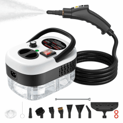 Dampfreiniger Handgerät, 2500W,Chemikalienfreier Handdampfreiniger –Hochdruck-Dampf gegen Schmutz Fett & Bakterien, 3 Bar Steam Cleaner für Haushalt, Küche, Bad, Fenster, Polster & Auto Angebot bei HelloDeals