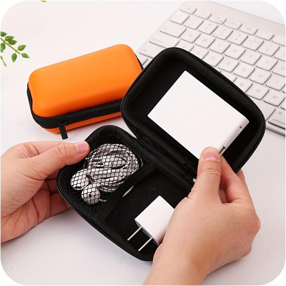 Reise-Kabel-Organizer-Tasche, elektronisches Zubehör, Tragetasche, tragbar, wasserdicht, doppellagig, Aufbewahrungstasche für Kabel, Ladegerät, Telefon, Kopfhörer Schwarz Angebot bei HelloDeals