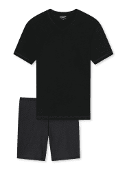 Uncover by Schiesser Herren Schlafanzug kurz 52 Schwarz Angebot bei HelloDeals