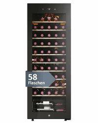 Haier Weinkühlschrank 50 SERIE 3 HWS58GGH1 I Weinklimaschrank für 58 Flaschen I Moderner Wine Fridge mit UV-Glastür & 10 Holzregalen I Wine Cooler mit Wi-Fi & Touch-Display I Vibrationsarme Lagerung Angebot bei HelloDeals
