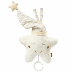 Fehn Mini-Spieluhr Stern BABYLOVE – Kuscheltier & Einschlafhilfe für Babys | Aufzieh-Spieluhr mit sanfter Melodie Weißt du wieviel Sternlein – beruhigt Kleinkinder in jeder Situation, ab 0 Monaten Angebot bei HelloDeals