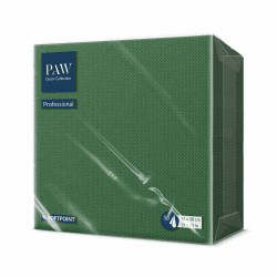 PAW - Soft Point Servietten (38 x 38 cm) | 50 Stück Gastroservietten | Weich und robust | Ideal für den täglichen Gebrauch, Kneipen und Cafés | Einfarbig Stechpalmengrün Stechpalmengrün Tischservietten Angebot bei HelloDeals