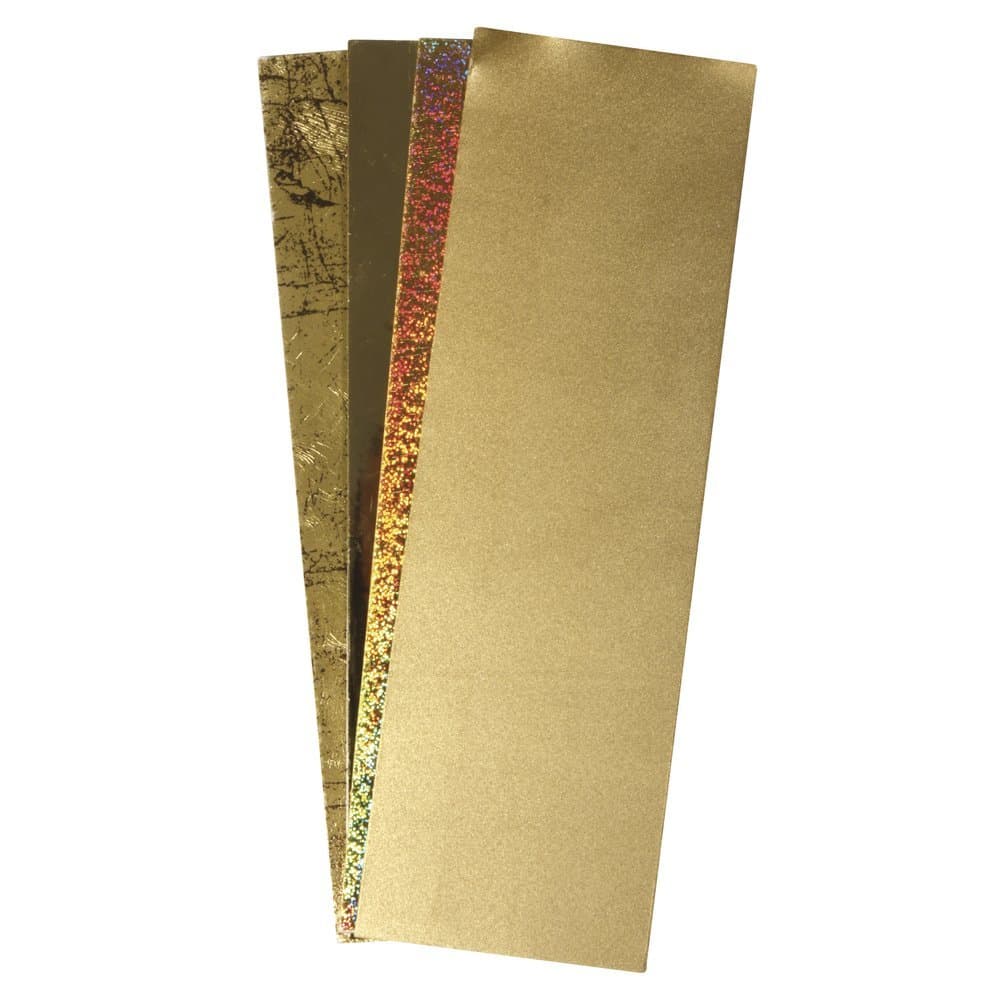 Rayher 31437000 Verzierwachs, Gold-Töne, Set 4 Verzierwachsplatten, je 20 x 6,5 cm, Wachs zum Kerzen verzieren, Kerzenwachs, Wachsfolie Angebot bei HelloDeals