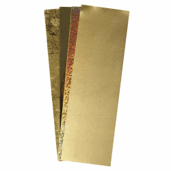 Rayher 31437000 Verzierwachs, Gold-Töne, Set 4 Verzierwachsplatten, je 20 x 6,5 cm, Wachs zum Kerzen verzieren, Kerzenwachs, Wachsfolie Angebot bei HelloDeals