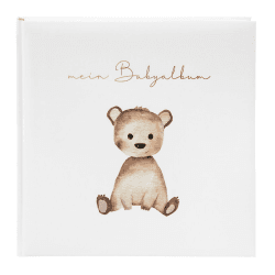 goldbuch 24 458 Fotoalbum Teddybär Foto Album 60 weiße Seiten für 120 Bilder, Babyfotobuch für Mädchen und Jungs, Kunstdruck, Babyalbum Beige, Fotobuch 25 x 25 x 4 cm Angebot bei HelloDeals