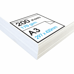 Artway Studio A3 Zeichenpapier, 170g/m², 200 Lose Blätter, Säurefrei | Naturweisses Zeichenpapier, Ideal für Bleistift, Kohle, Pastell und Leichte Lavuren A3 - 200 Blätter Angebot bei HelloDeals
