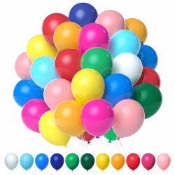 Elalove 110 Stück Luftballons Bunt 11 Farben 27cm Latex Ballons Luftballon Geburtstag Partydekoration Karneval Hochzeit Valentinstag Theme Party Luftballons Pastellfarben Weiß Gold Bunt 3x3x1cm Angebot bei HelloDeals