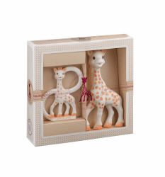 Sophie la Girafe – Geschenkbox zur Geburt + Beißring – 100 % Naturkautschuk – Aktivitätsset für Kinder – Frühes Lernspielzeug | 4 Formen zum Manipulieren | bunte Kugeln | weiche und harte Materialien | lindert das Zahnfleisch beim Zahnen | Geschenkidee Si Angebot bei HelloDeals