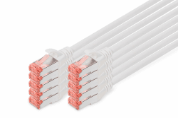 DIGITUS LAN Kabel Cat 6 – 1 m – 10 Stück – S/FTP Geschirmt – Grau | 1 Gbit/s – PoE++ – AWG 27/7 – LSZH – RJ45 Netzwerkkabel Patchkabel – Kompatibel zu Cat 6A und Cat 7 Grau Cat-6 - 1 m (10 Stück) Angebot bei HelloDeals
