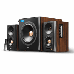 Edifier S360DB 2.1 Regellautsprecher und Subwoofer Lautsprechersystem Bluetooth V5.1 aptX kabelloser Sound für Arbeitszimmer, Wohnzimmer und kleine Räume Kabelloser Subwoofer Holz Angebot bei HelloDeals