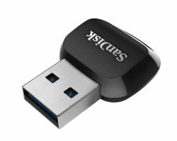 SanDisk QuickFlow microSD UHS-I-Kartenlesegerät mit USB-A-Anschluss, bis zu 250 MB/s Lese- und 150 MB/s Schreibgeschwindigkeiten, USB 3.2 Gen 1 Angebot bei HelloDeals