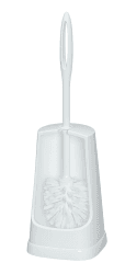 WENKO WC-Garnitur Simple, Toilettenbürste mit Halter, aus Kunststoff, WC-Bürste mit weißem Bürstenkopf, 12 x 40,5 x 12 cm, Weiß 40 x 12.5 x 12.5 cm Angebot bei HelloDeals