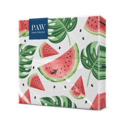 PAW - Servietten 3-lagig (33 x 33 cm) I 20 Stück I Perfekt für Geburtstage, Partys, Hochzeiten, Kommunion und Feiern I Papierservietten Bunt - Muster mit Früchten, Wassermelonen I Tasty Watermelons Tasty Watermelons 33 x 33 cm Angebot bei HelloDeals