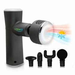 Lifenaxx Muskel-Massagegerät Wärme-Kälte-Therapie Pro LX-041 - Massagepistole mit Wärmefunktion & Kältefunktion in 6 Stufen, 5 Massageköpfe, 2000mAh Batterielaufzeit Angebot bei HelloDeals