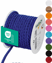 Halbach Seidenbänder Premium Kordel (blau) | Breite 6mm Länge 10m | Made in Germany & Öko-Tex Zertifiziert | glänzende Satinkordel aus Acetat Blau 6 mm Angebot bei HelloDeals